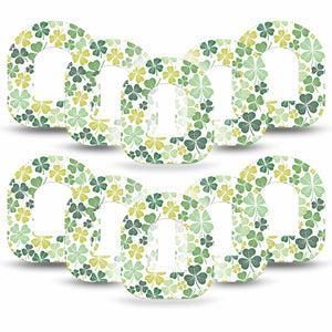 ExpressionMed Clover Pile Omnipod Tape, 10-Pack Tape St. Patrick's Day Theme, Adhesive Patch Pump Design