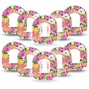 ExpressionMed Hand Painted Omnipod Tape 10-Pack Tape Painted Florals Adhesive Patch Pump Design