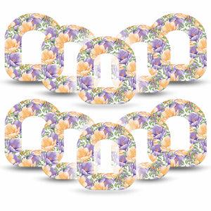 ExpressionMed Crocus Flowers Omnipod 10-Pack early spring bloomer Adhesive Patch Pump Design