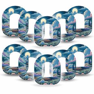 ExpressionMed Dreamy Landscape Omnipod Tape 10-Pack Fairytale Landscape Adhesive Patch Pump Design