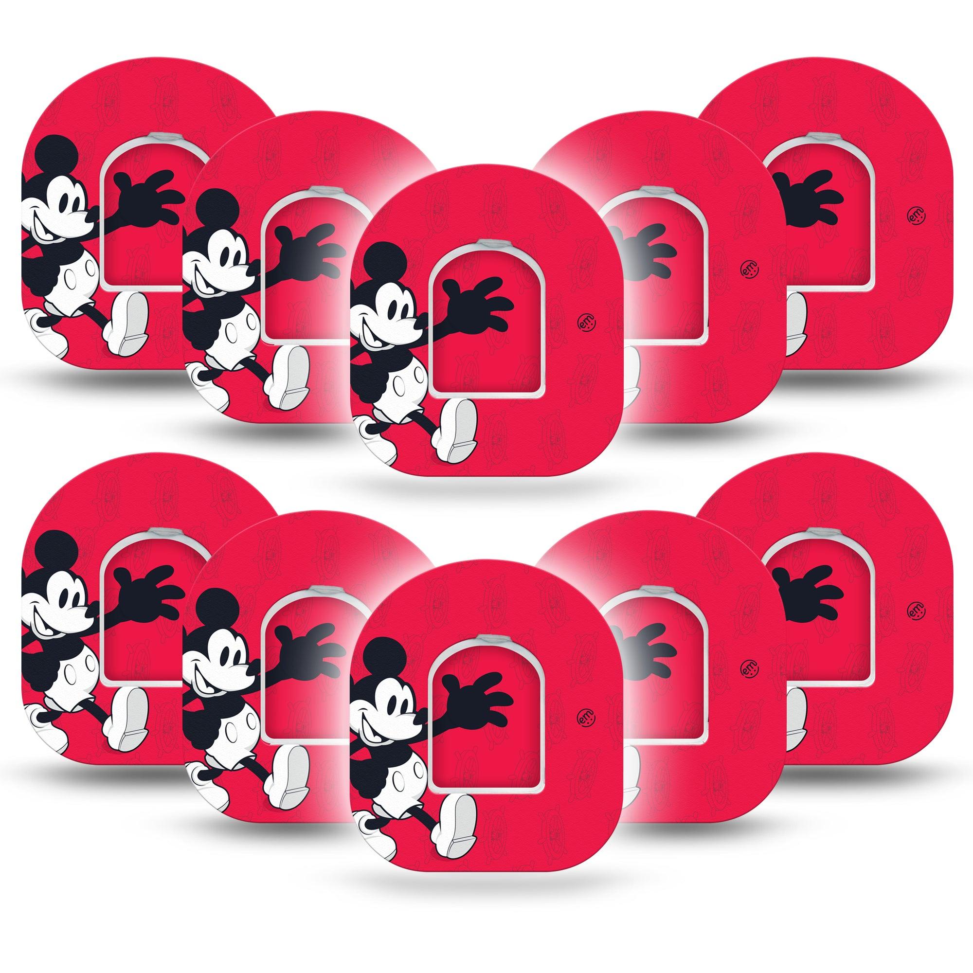 ExpressionMed Magical Mouse Omnipod Tape 10-Pack Tape and 10-Pack Sticker Walt Disney Mickey Mouse Adhesive Patch Pump Design