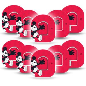 ExpressionMed Magical Mouse Omnipod Tape 10-Pack Tape and 10-Pack Sticker Walt Disney Mickey Mouse Adhesive Patch Pump Design