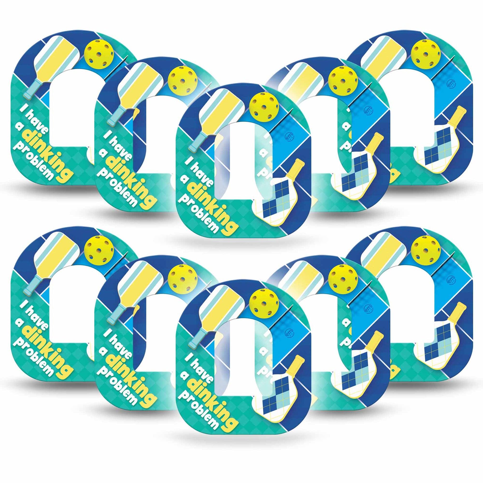 ExpressionMed Pickleball Omnipod Tape 10-Pack Pickleball Humor Adhesive Patch Pump Design