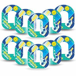 ExpressionMed Pickleball Omnipod Tape 10-Pack Pickleball Humor Adhesive Patch Pump Design