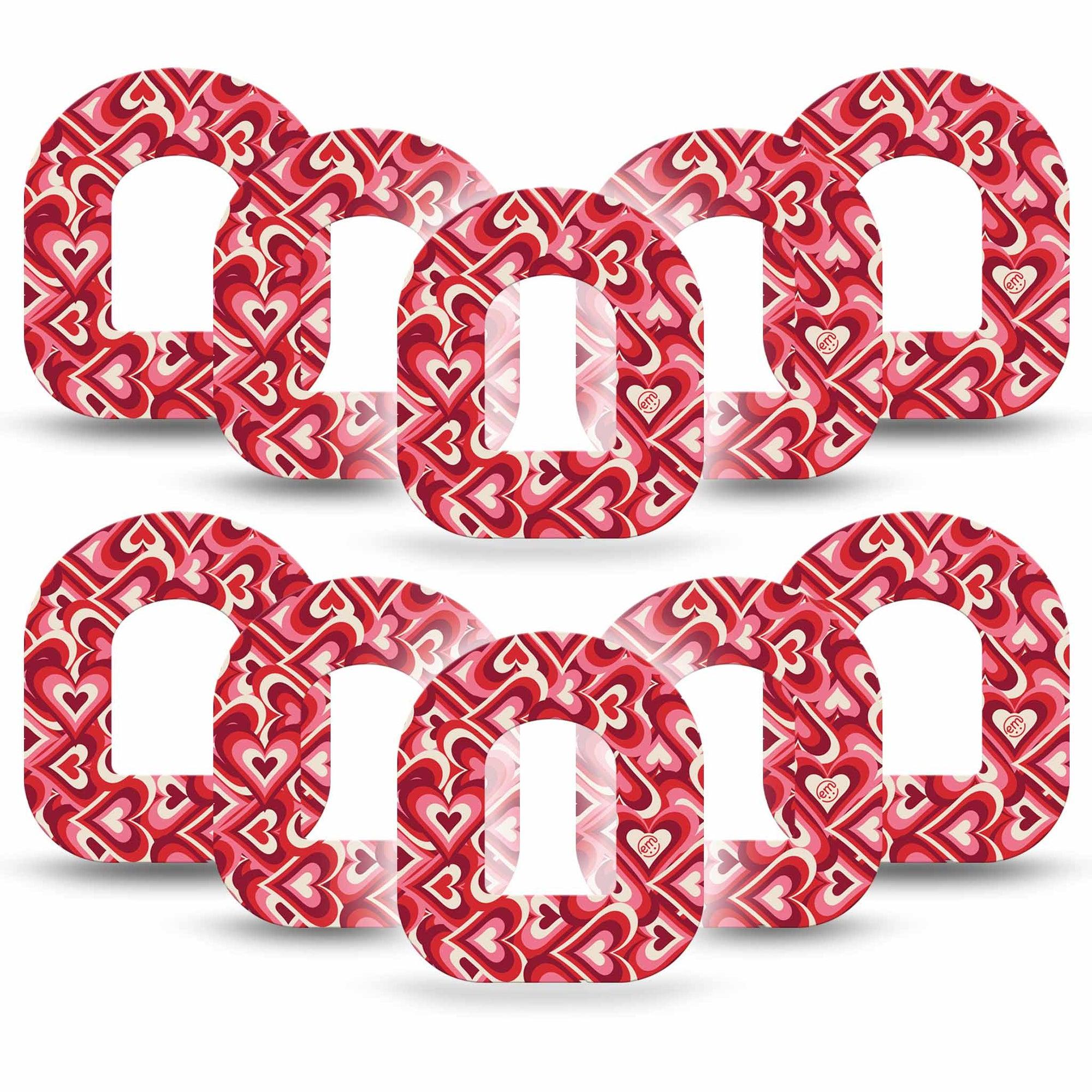 ExpressionMed Cherry Blossom Omnipod Tape 10-Pack Tape Limewash Painted White Blooms, Adhesive Tape Pump Design