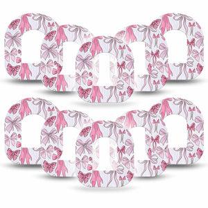 ExpressionMed Bows and Ribbons Omnipod Tape 10-Pack Tape Pink Ribbon Bows, Adhesive Patch Pump Design