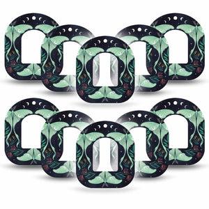 ExpressionMed Luna Moth Omnipod Tape 10-Pack Tape Long-Tailed Moth, Adhesive Patch Pump Design