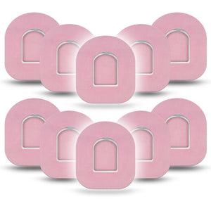 ExpressionMed Baby Pink Omnipod Tape, 10-Pack Tape and 10-Pack Sticker Solid Shade Of Pink, Adhesive Patch Pump Design