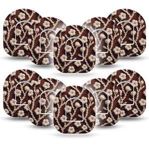 ExpressionMed Cozy Sweater Omnipod Tape, 10-Pack Tape and 10-Pack Sticker Autumn Knit Inspired, Adhesive Patch Pump Design