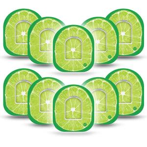 ExpressionMed Lime Pod Overpatch 10-Pack with center stickers