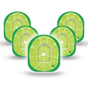 ExpressionMed Lime Pod Overpatch 5-Pack with center stickers
