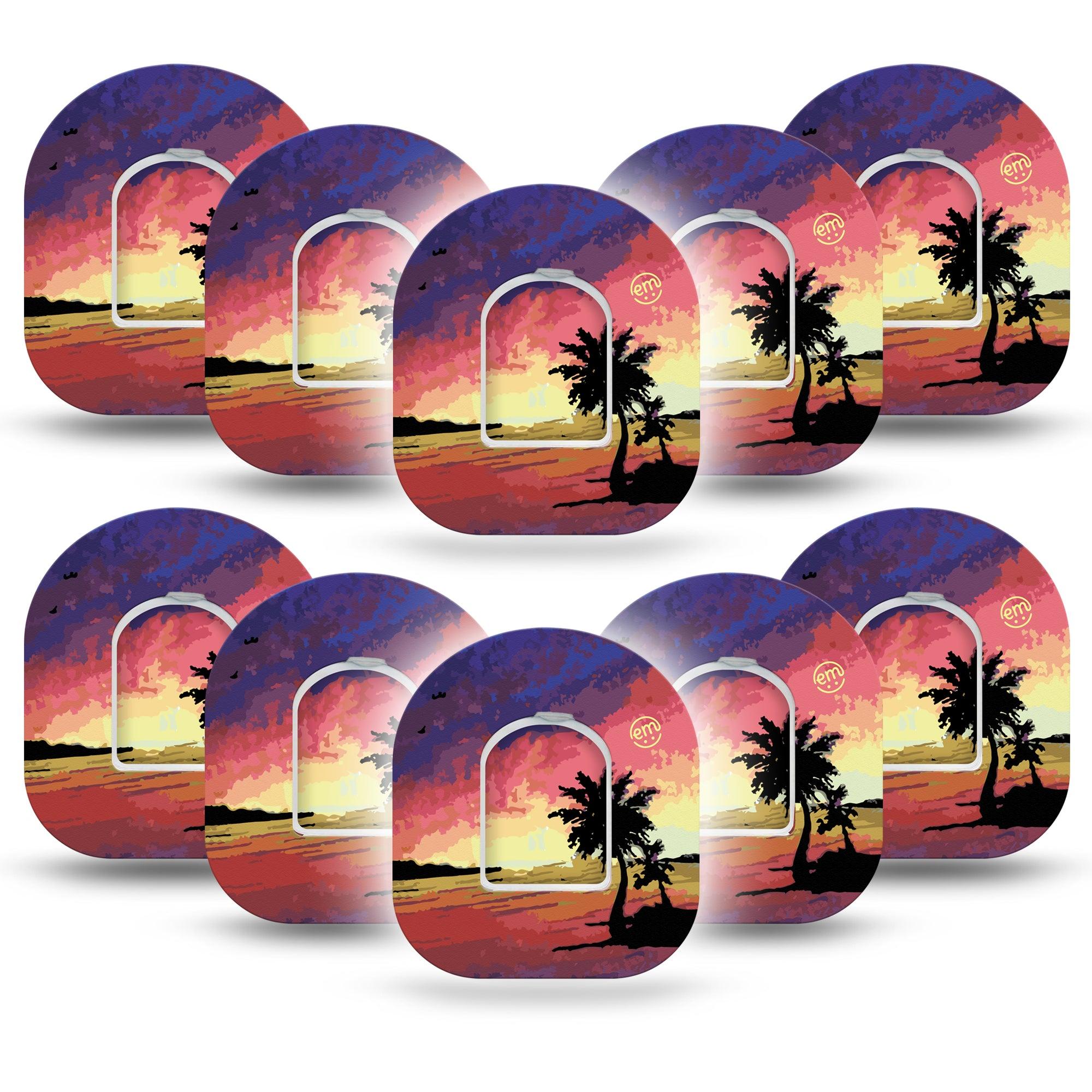 Sunset Pod Cover 10-Pack Tape and Sticker