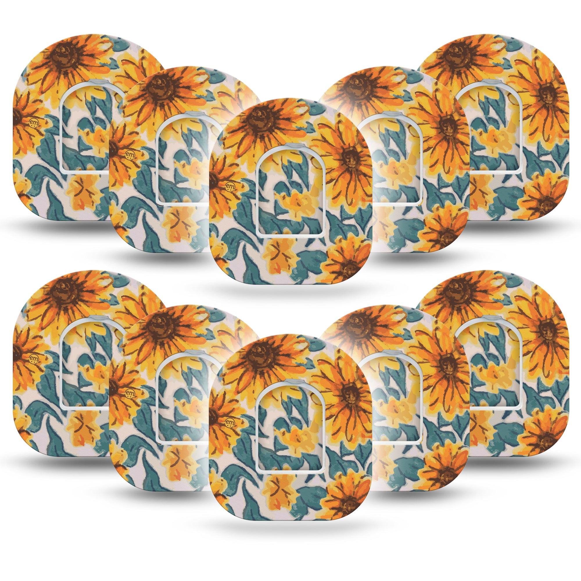 Sunflower Pod Tape 10-Pack Sticker and 10-Pack Tape