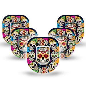 ExpressionMed Dia De Los Muertos Pod Overpatch 5-Pack with center stickers