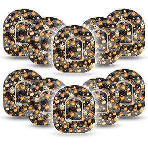 ExpressionMed Candy Corn Pod Tape, 10-Pack, Candy Sweet Treats, Omnipod Overlay Patch Design with center stickers