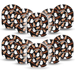ExpressionMed Boolus Pod Tape, 10-Pack, Enchanting Cute Ghosts, Omnipod Plaster Patch Design with center stickers
