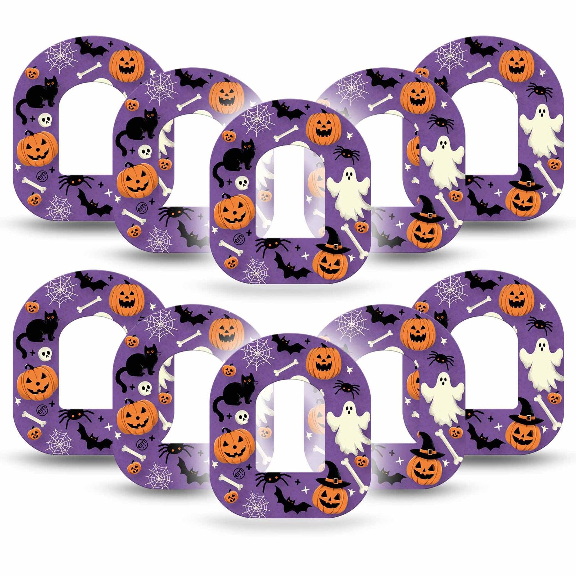 ExpressionMed Happy Halloween Omnipod Tape 10-Pack Classic Halloween Theme Adhesive Patch Pump Design