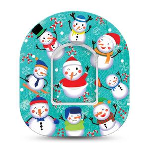 ExpressionMed Snowman Celebration Pod Tape Single Sticker and Single Tape, Snowman Party Adhesive Tape Pump Design