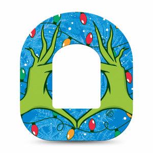 ExpressionMed Holiday Heart Hands Pod Tape Hearty Hand Motion, Omnipod Fixing Ring Design