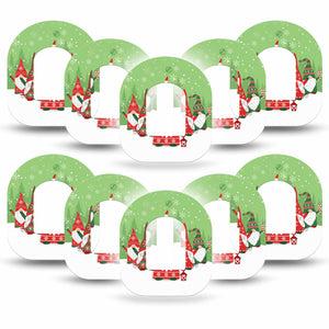 ExpressionMed Holiday Gnomies Omnipod Tape 10-Pack Tape Bright Cute Christmas Gnomes, Adhesive Patch Pump Design