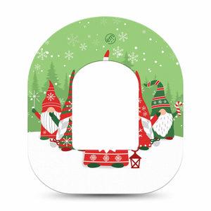 ExpressionMed Holiday Gnomies Omnipod Tape Single Tape Holiday Cheer Gnomes, Adhesive Patch Pump Design