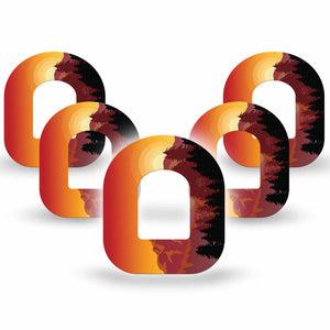 Sunset Mountain Custom Pod CGM Monitor Group Tapes 5-Pack ExpressionMed