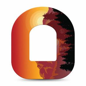 Sunset Mountain Custom Pod CGM Monitor Single Tape ExpressionMed