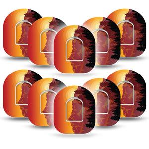 Sunset Mountain Custom Pod CGM Monitor Group Tapes 10-Pack Sticker and Tape ExpressionMed