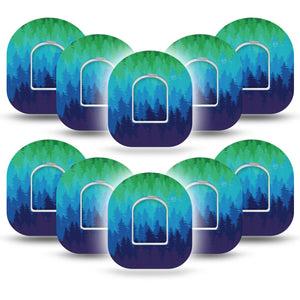 ExpressionMed Pine Trees Pod Patch 10-Pack Stickers and 10-Pack Tapes