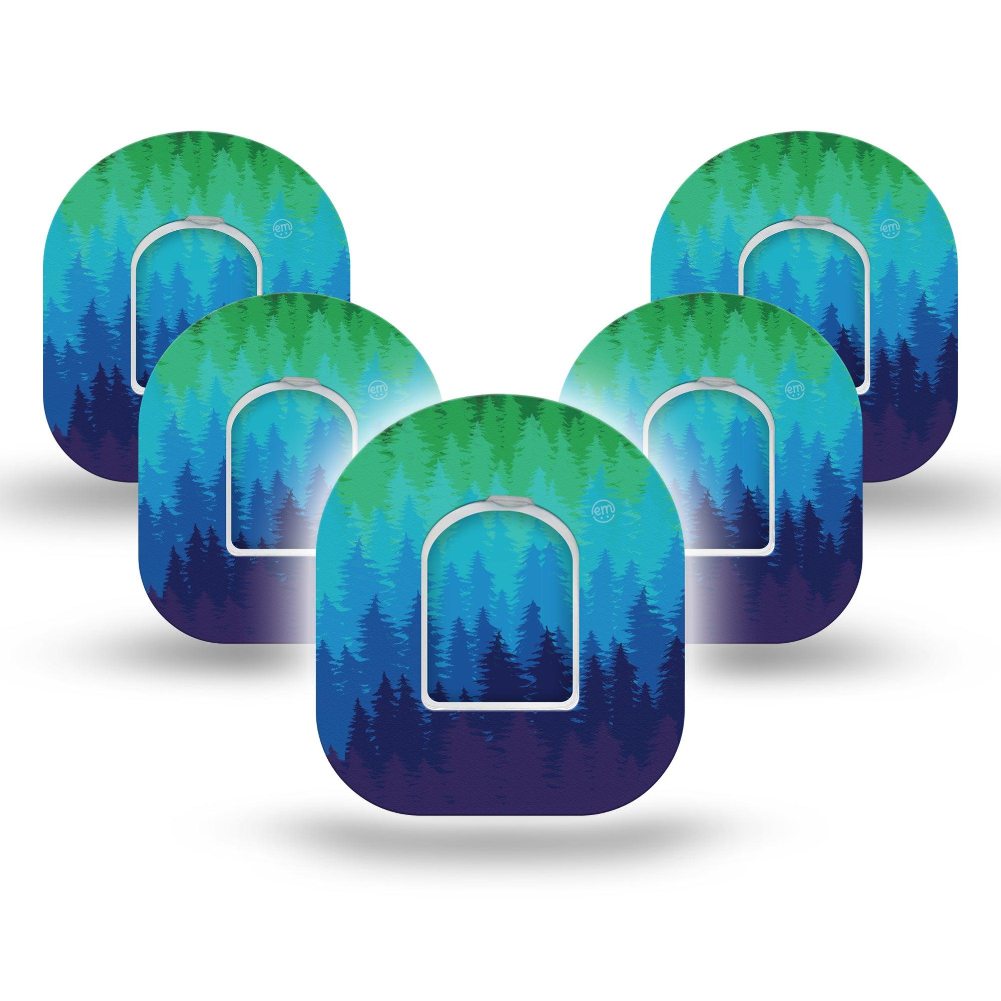 ExpressionMed Pine Trees Pod Patch 5-Pack Tape and Sticker