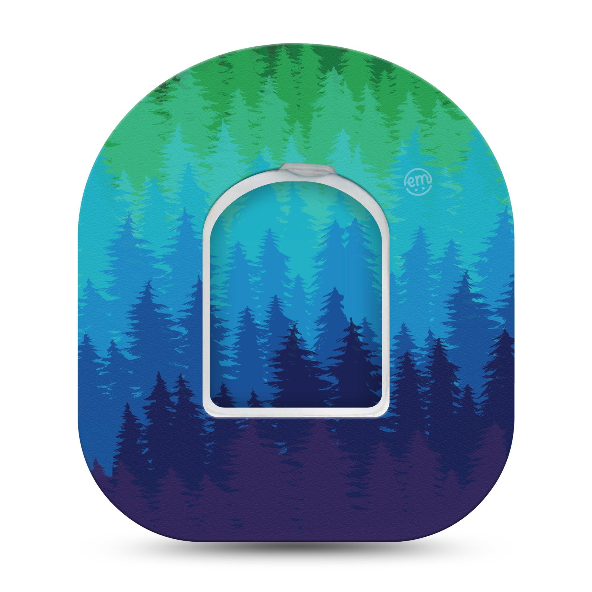 ExpressionMed Pine Trees Pod Patch Single Tape and Sticker