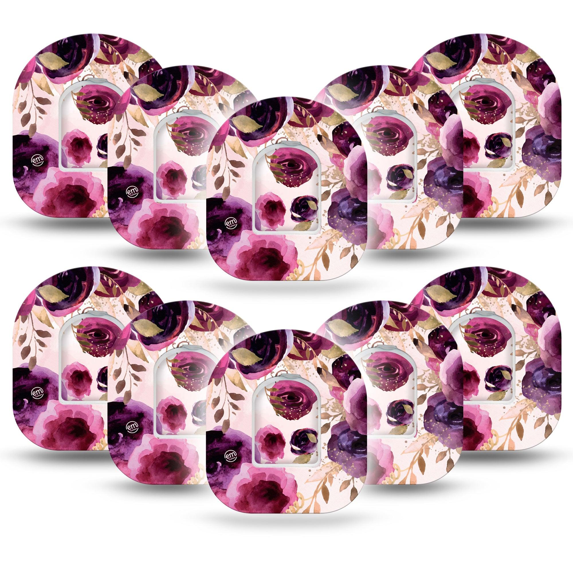 ExpressionMed Purple Bouquet Pod Overpatch 10-Pack Tape and 10-Pack Sticker