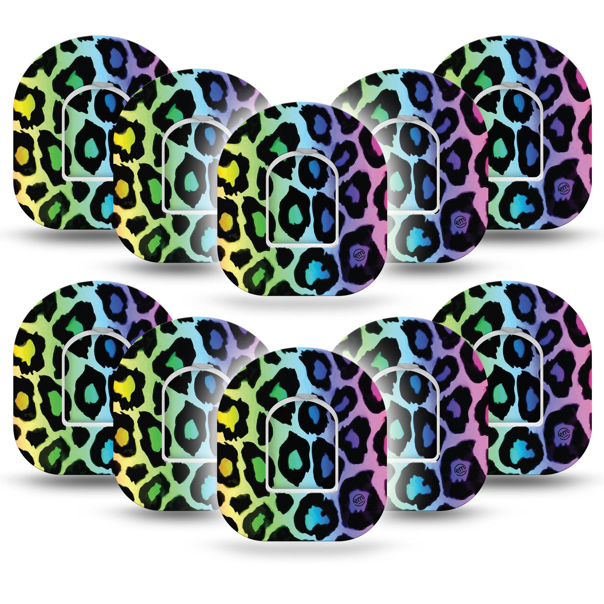 ExpressionMed Multicolor Cheetah Print Pod CGM Group Tapes 10-Pack Sticker and Tape ExpressionMed