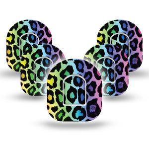 ExpressionMed Multicolor Cheetah Print Pod CGM Group Tapes 5-Pack Sticker and Tape ExpressionMed