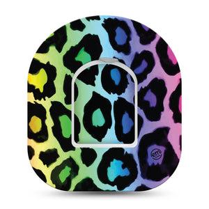 ExpressionMed Multicolor Cheetah Print Pod CGM Single Tape and Sticker ExpressionMed