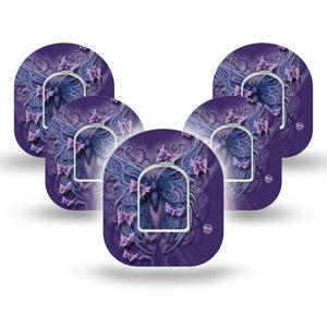 ExpressionMed Purple Butterfly Pod Tape 5-Pack with center stickers