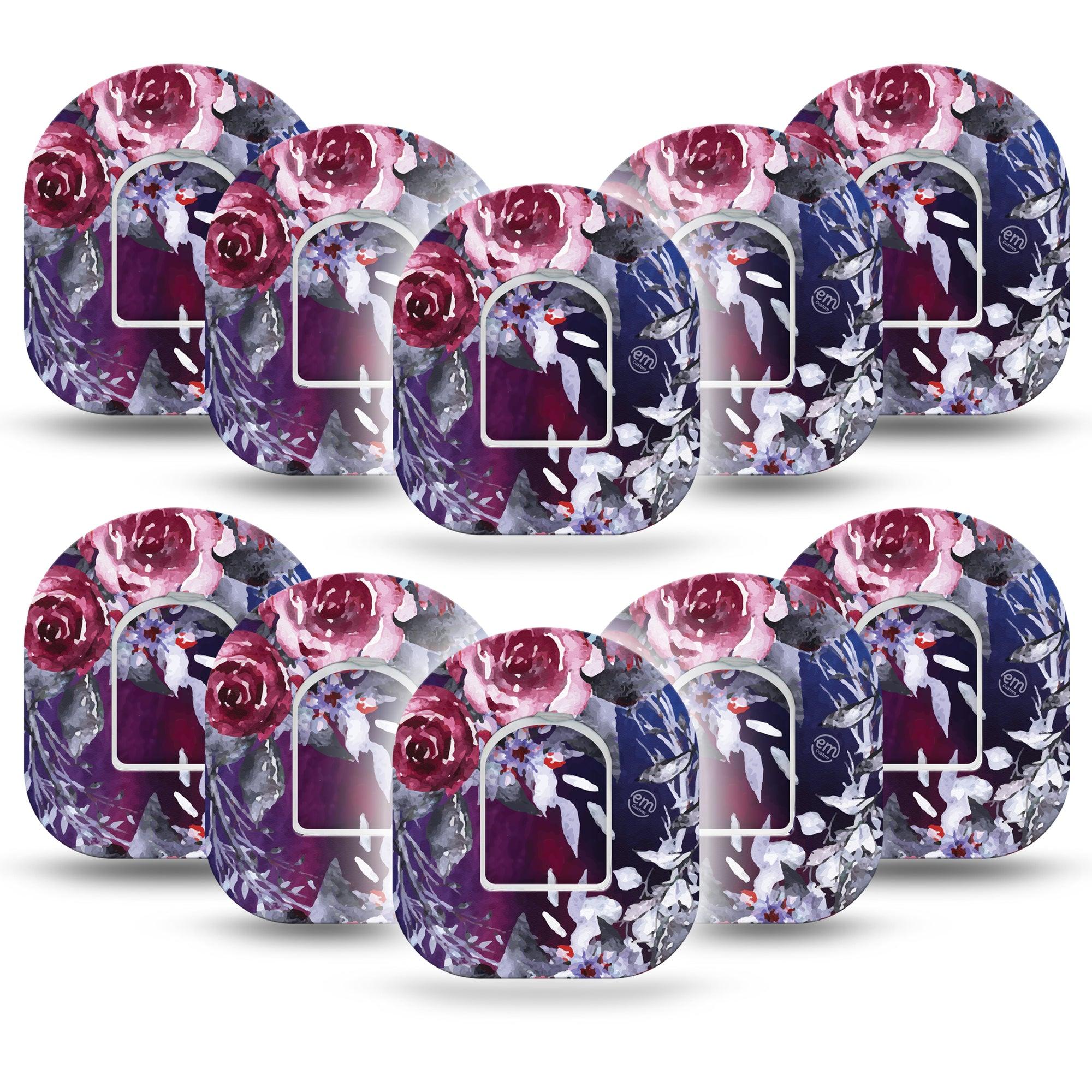 Dark Rose Pod Tape 10-Pack with center stickers