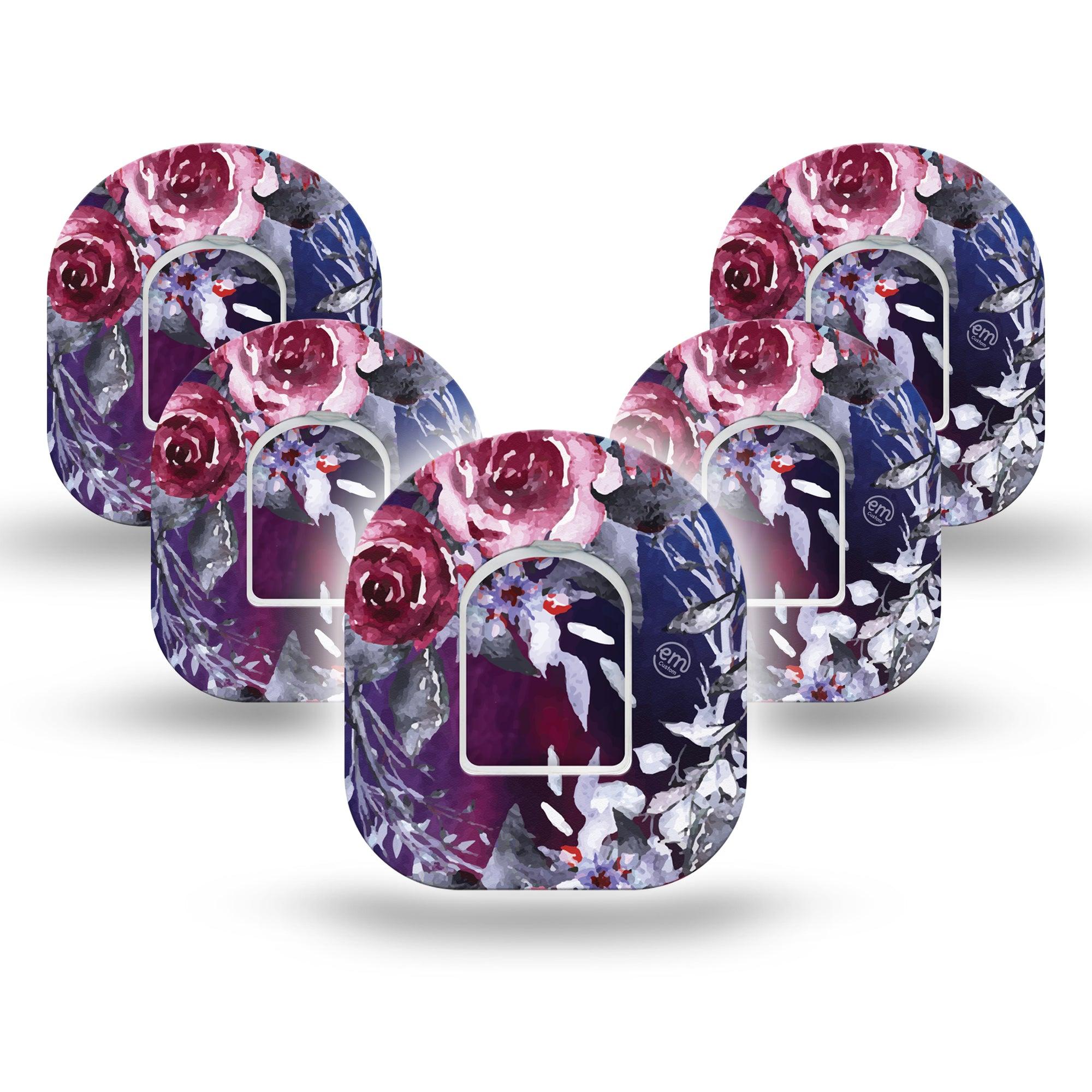 Dark Rose Pod Tape 5-Pack with center stickers