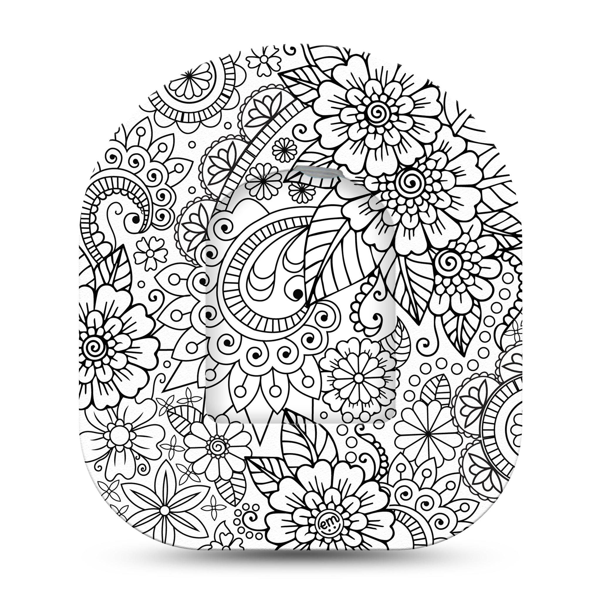 Color Me Sticker Design ExpressionMed Color Me Flower Pod Decorative Vinyl Sticker