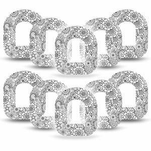 ExpressionMed Color Me Flower Pod Tape 10-Pack, Creative Blossom Patch Pump Design