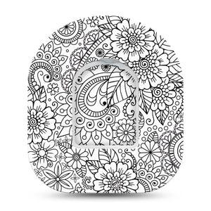 ExpressionMed Color Me Flower Pod Tape Single Sticker and Single Tape, Personalized Petal Plaster Pump Design