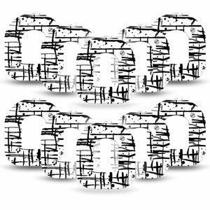 Black and White Drip Omnipod Tape 10-Pack