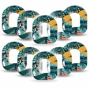 ExpressionMed Colorful Jungle Tropics Omnipod Cover 10-Pack Tape