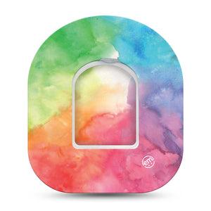 ExpressionMed Rainbow Cloud Omnipod Patch Single Tape and Sticker