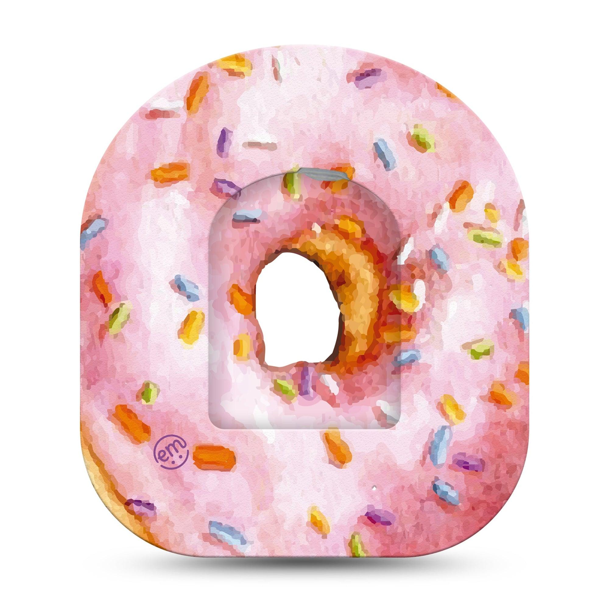 Expreessioned Donut Sprinkles Pod Center Sticker with Matching Pod Tape Single Sticker Pink Donut Design Vinyl Pump Design