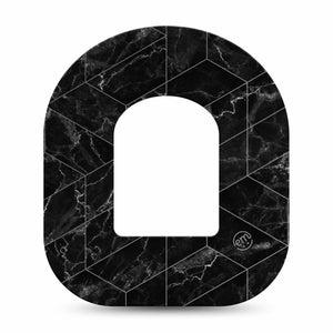 Black Marble Omnipod Patch Single Tape
