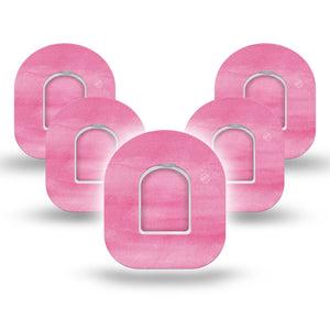 ExpressionMed Pink Horizon Pod Overpatch 5-Pack with center stickers