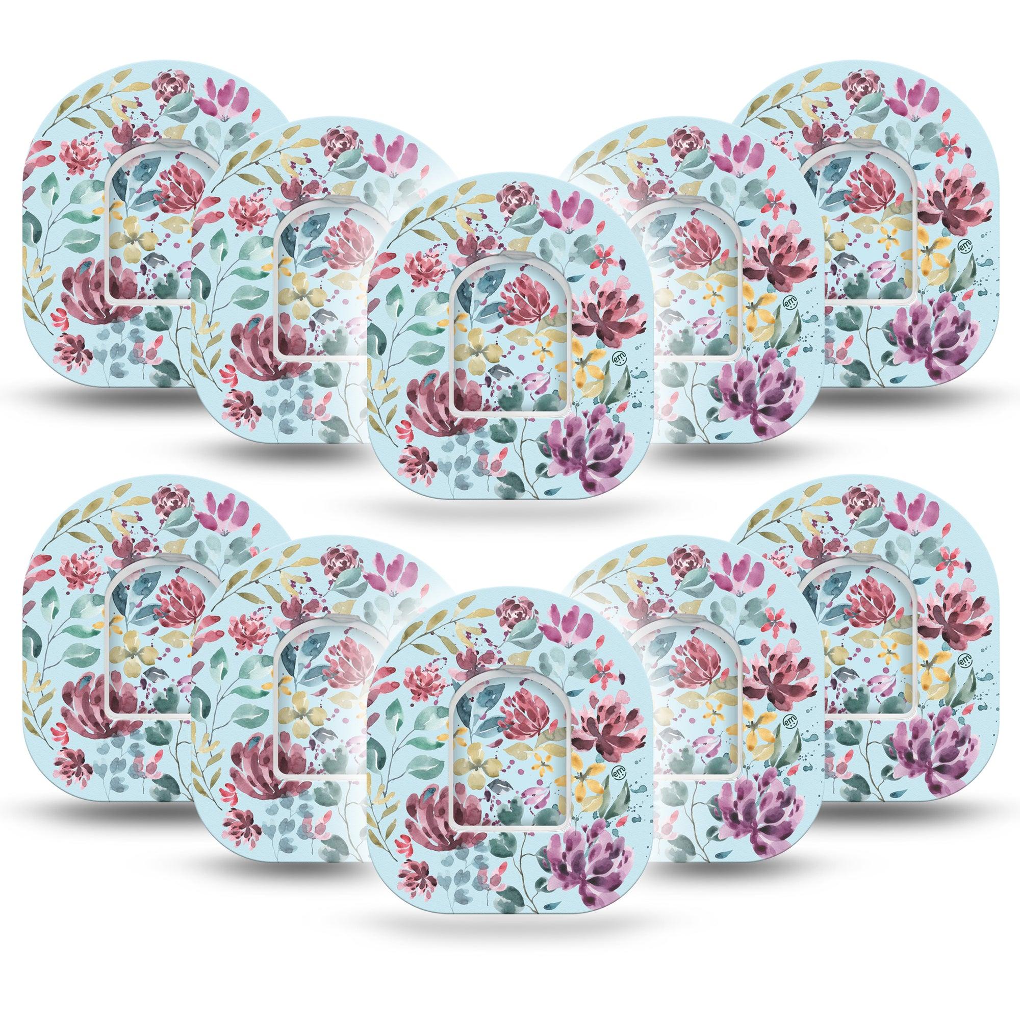 Botanical Blooms Pod Tape 10-Pack with center stickers