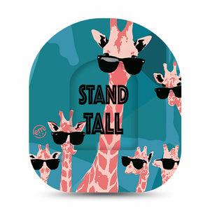 Cool Giraffes Pod Sticker with Tape Giraffes wearing Sunglasses Vinyl Sticker Pump Design