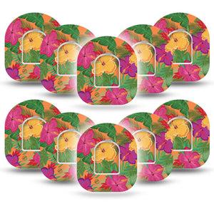 Bright Hibiscus Pod Tape 10-Pack with center stickers